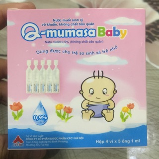 Nước muối sinh lý dạng tép Q-MUMASA BABY ( hộp 20 ống)