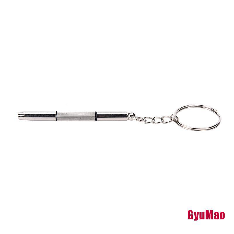 [GYMO] Bộ 5 Tua Vít Sửa Kính Râm Đồng Hồ 3 Trong 1 Mini Có Móc Khóa