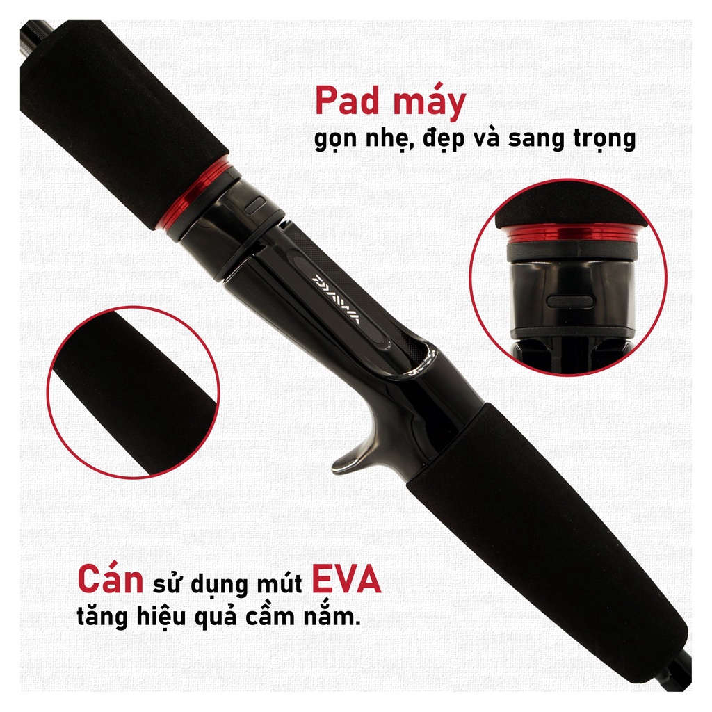 CẦN CÂU LURE MÁY NGANG DAIWA TORNADO