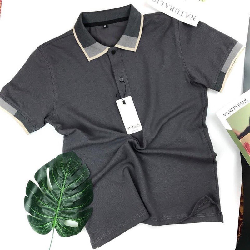 ANA12 - ÁO POLO NAM TRƠN CỔ PHỐI