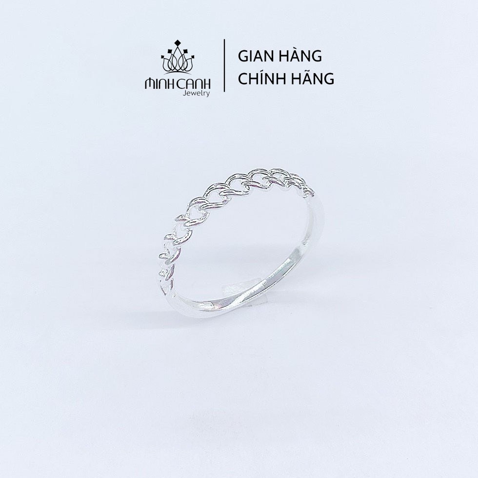 Nhẫn Bạc Nửa Vòng Xích Cá Tính - Minh Canh Jewelry