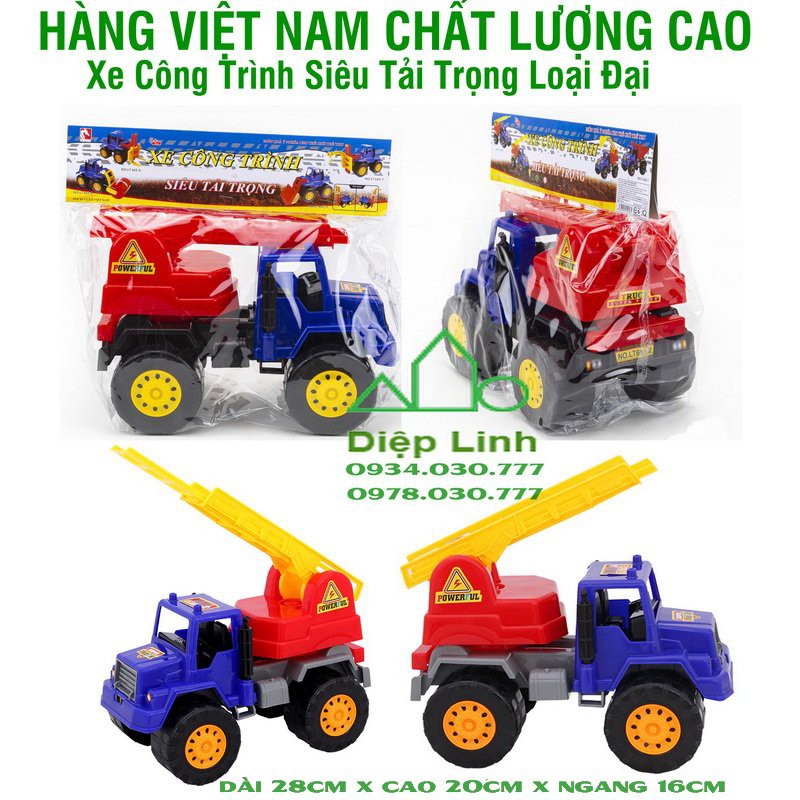 Tuyển tập xe đồ chơi mô hình công trình xây dựng cho bé, chất liệu nhựa an toàn, sắc sảo bền và đẹp