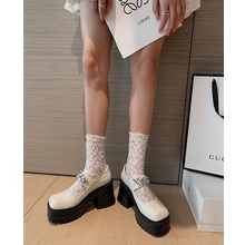 Giày Cao Gót Quai Dán Đính Đá Đế Dày Chống Thấm Nước Thời Trang Mới Dành Cho Nữ 2022