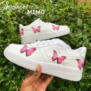 Combo Custom Trang Trí Giày Pink Butterfly- Memo Custom