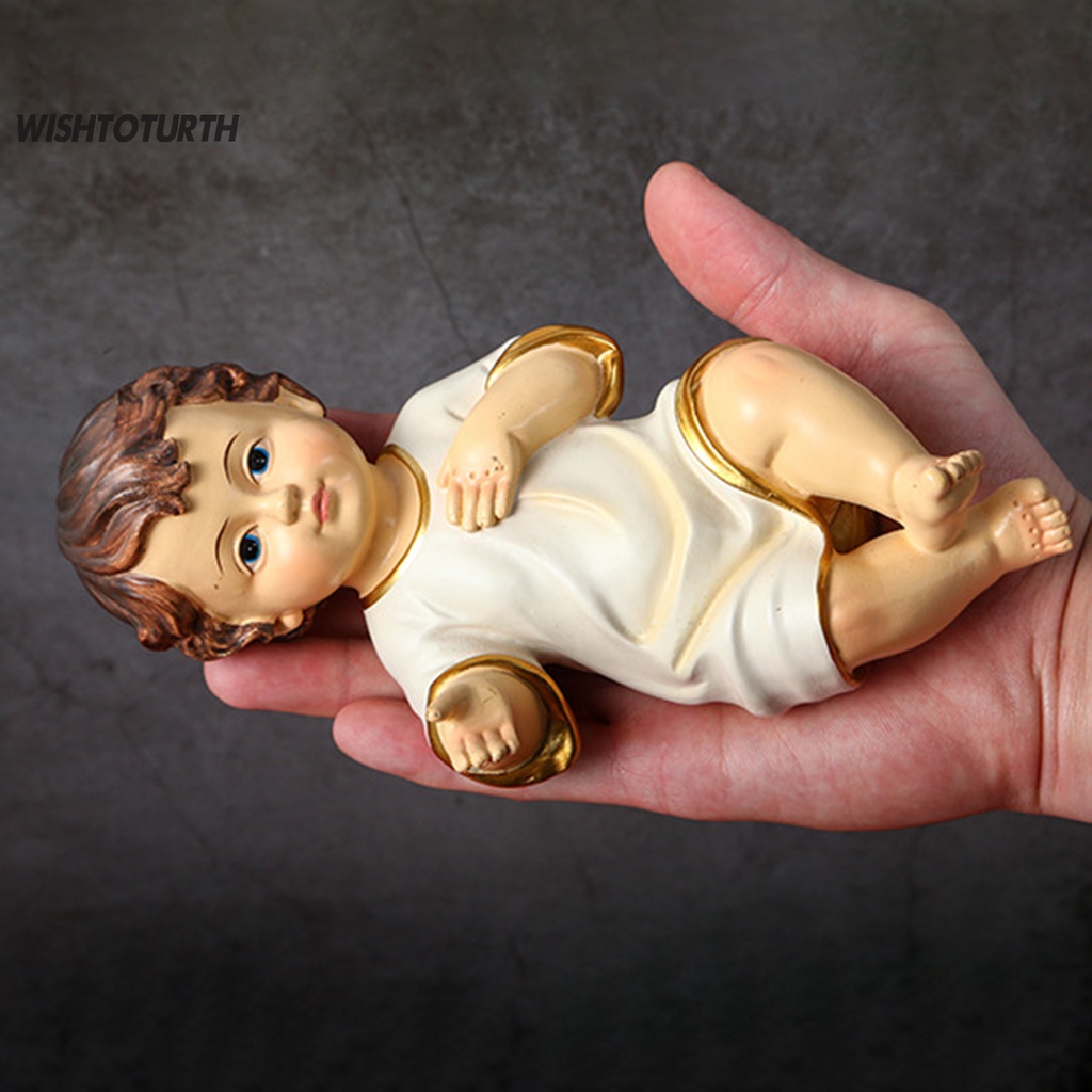Bức Tượng Nhỏ Để Bàn Trang Trí Giáng Sinh Bằng Nhựa resin Hoạt Động Thiên Nhiên