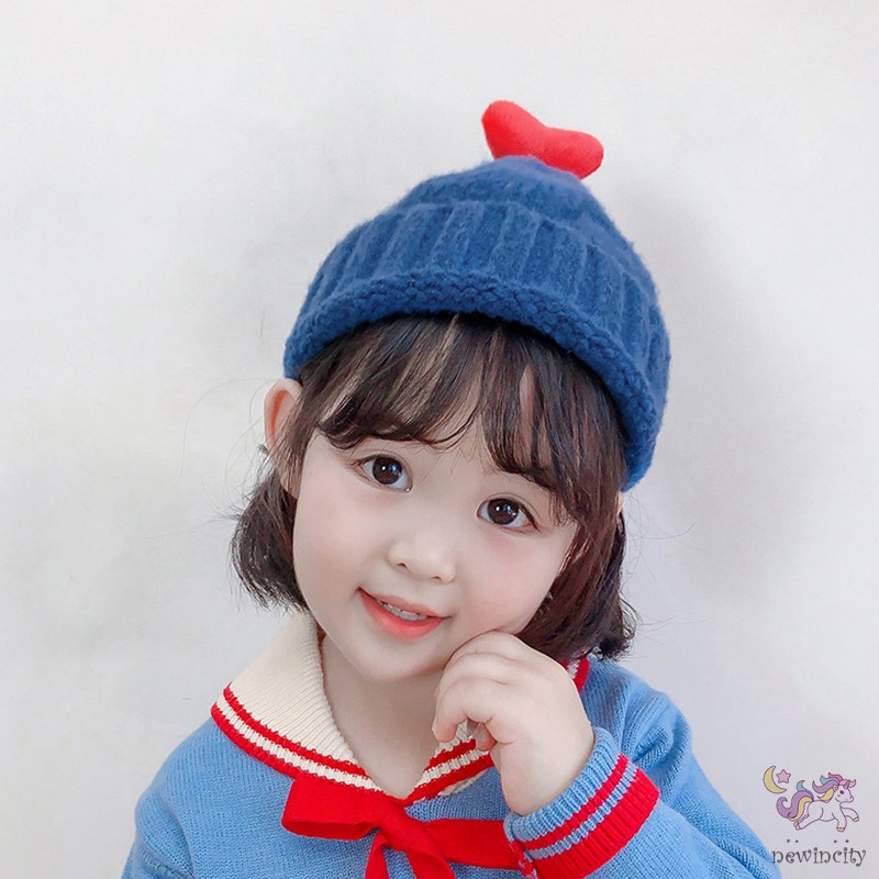 Mũ len dệt kim trùm đầu phong cách Hàn Quốc cho trẻ em