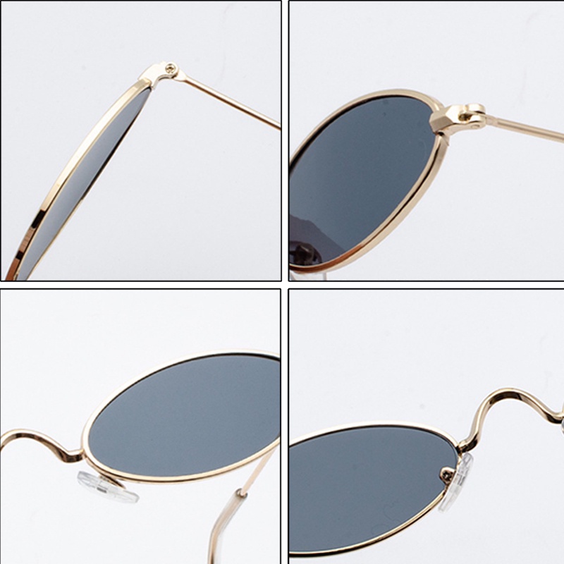 Kính Mát Gọng Oval Phong Cách Retro Thời Trang Cho Nam Nữ