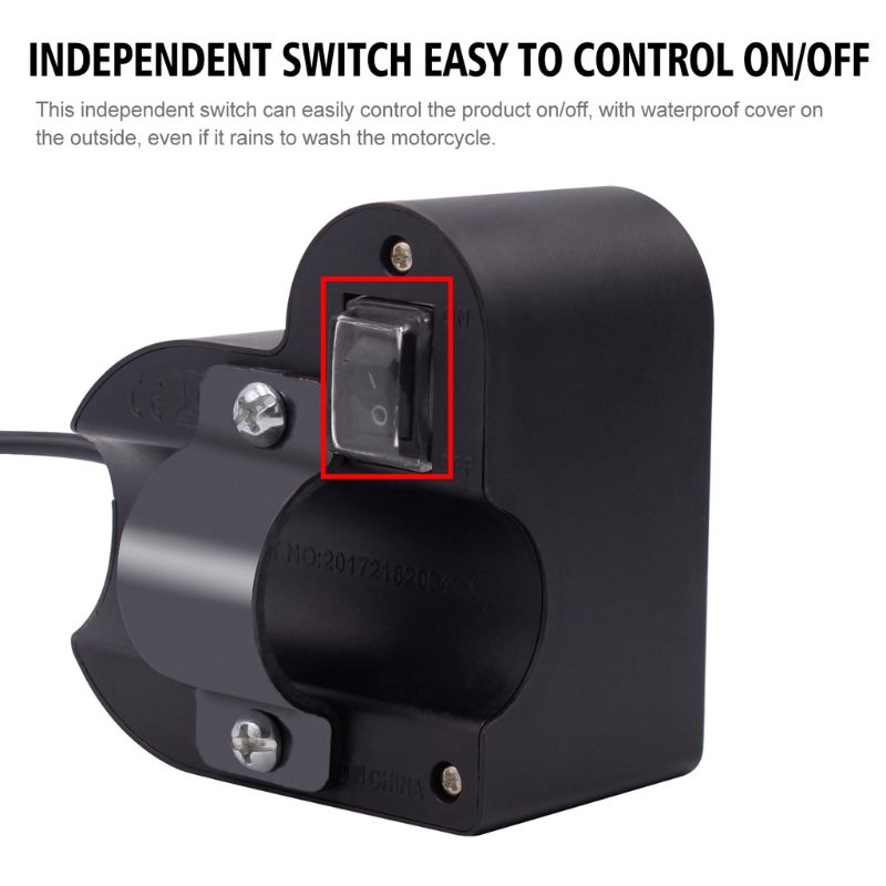 Bộ đồng hồ + màn hình hiển thị vôn kế + 2 khe cắm sạc điện thoại usb chống thấm nước 12v 24v gắn xe máy
