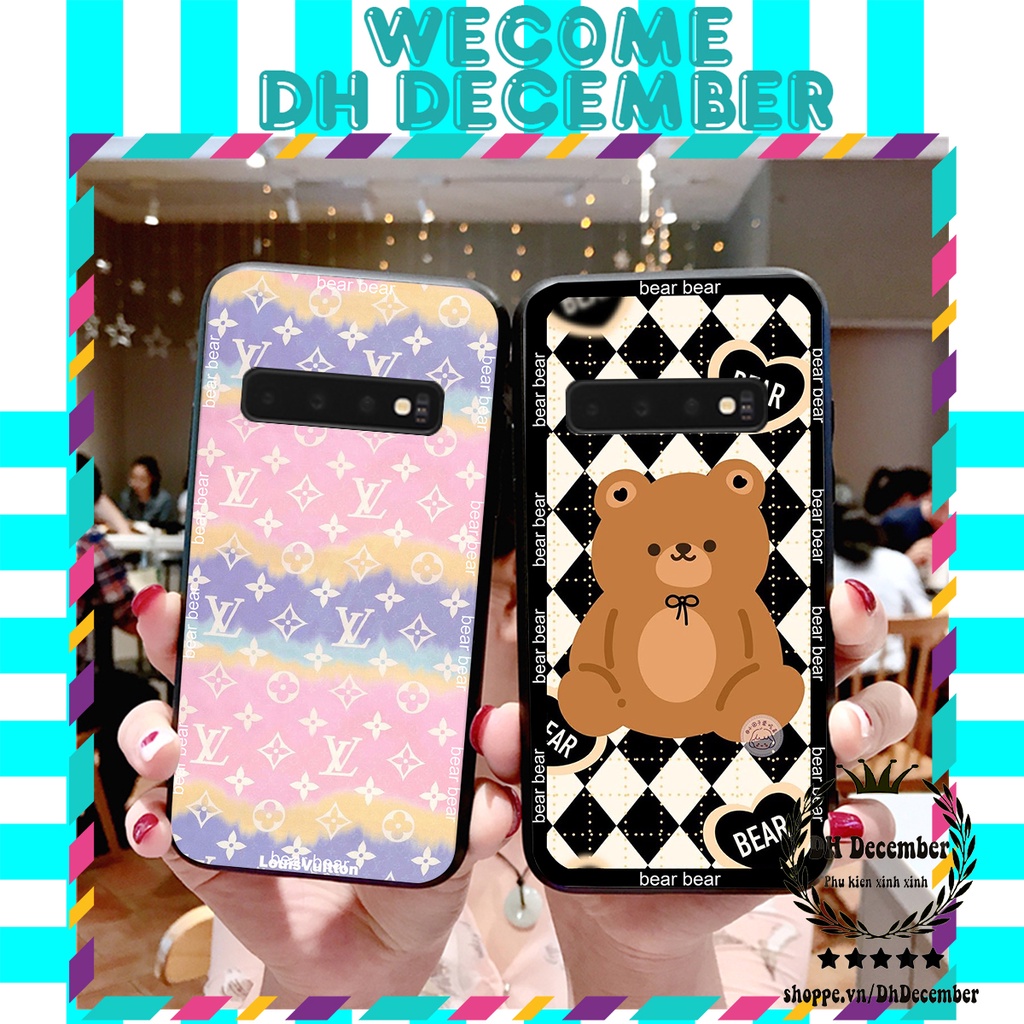 Ốp lưng Samsung S10 / S10 PLUS / S10 5G in hình 3D GẤU HỒNG-GẤU BE3R -XINH XẺO CỰC ĐẸP