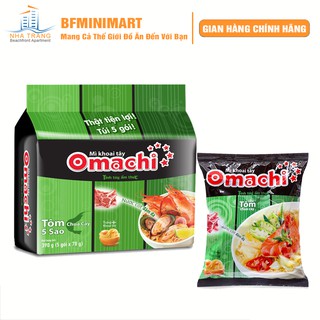 Lốc 5 gói mì khoai tây Omachi tôm chua cay 5 sao - Lốc 5  gói mỳ ăn liền