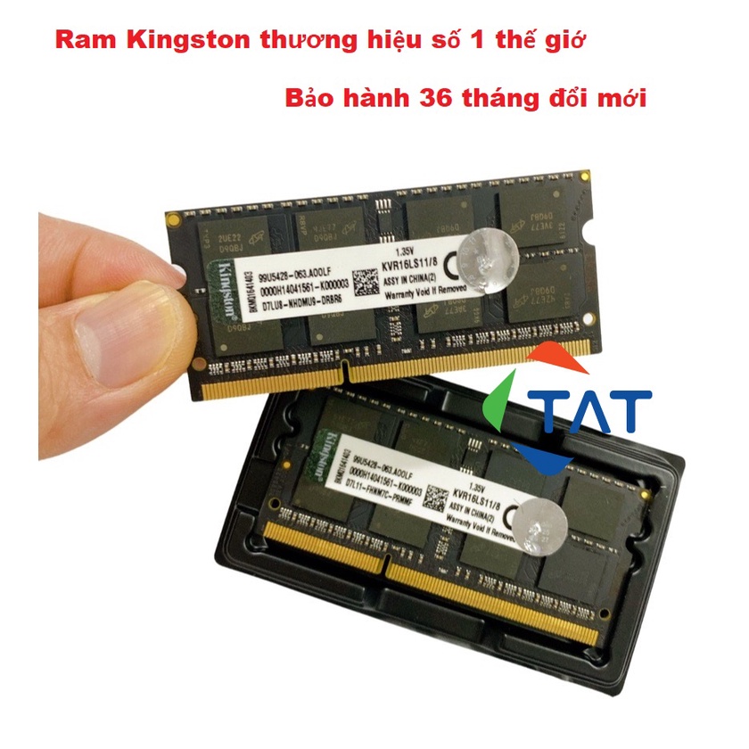 Ram Kingston 8GB DDR3 1600MHz PC3L-12800 Dùng Cho Macbook Laptop sử dụng CPU Haswell (1.35V) Bảo Hành 36T 1 Đổi 1