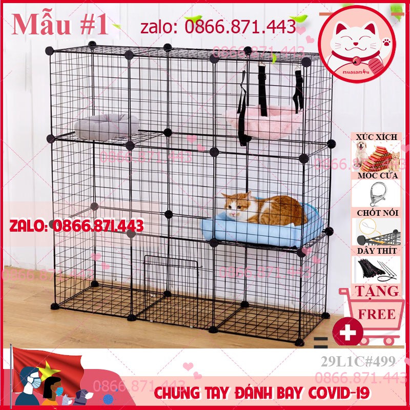 Chuồng mèo lắp ghép nhiều tầng giá rẻ đẹp tấm lưới lắp ghép đa năng đơn giản tùy chỉnh