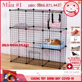 Chuồng mèo lắp ghép nhiều tầng giá rẻ đẹp tấm lưới lắp ghép đa năng đơn giản tùy chỉnh