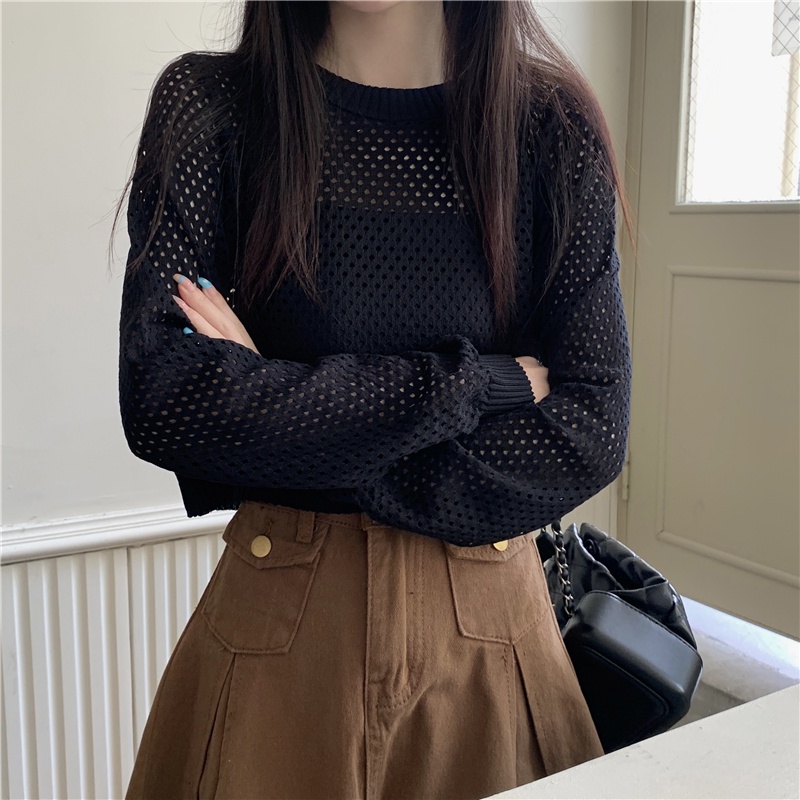 Áo Dệt Kim Mỏng Tay Dài Chống Nắng Phong Cách Mới 54040