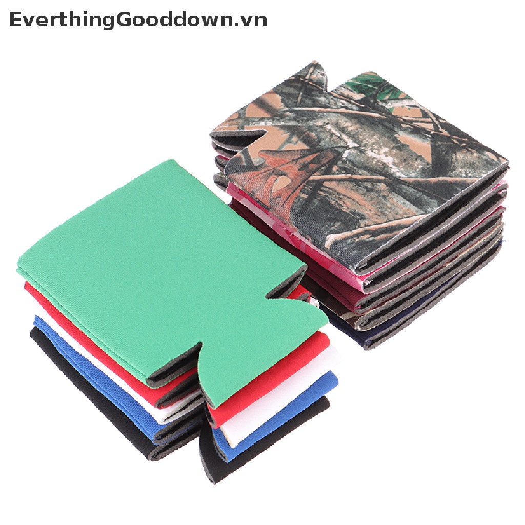 Everthinggooddown Set 5 Vỏ Bọc Lon Bia Bằng Cao Su Tổng Hợp Nhỏ Gọn Dùng Khi Đi Cắm Trại