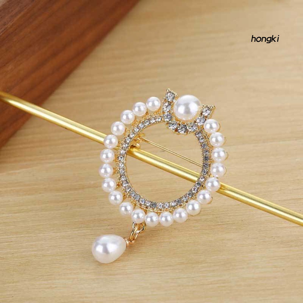 Trâm Cài Áo Đính Đá Nhân Tạo Và Ngọc Trai Mô Phỏng Thời Trang Cho Nữ