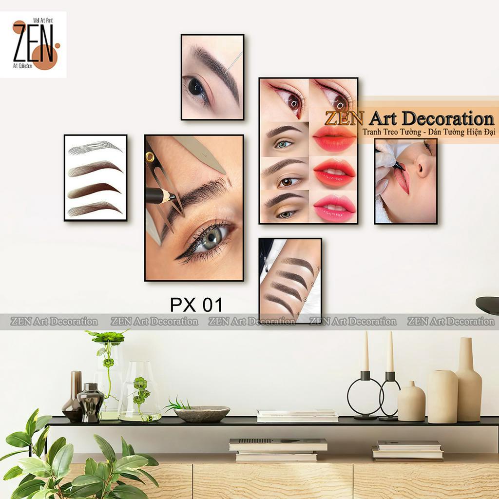 Tranh dán tường trang trí decor phòng phun xăm thẩm mỹ, spa nail tóc kích thước lớn đã có keo sẵn nhiều kích thước zen