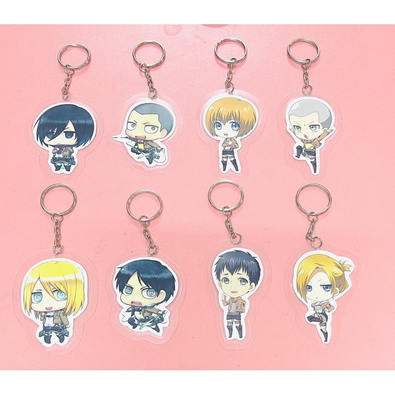 bộ 8 móc khoá anime attack on titan/ móc khoá treo attack on titan