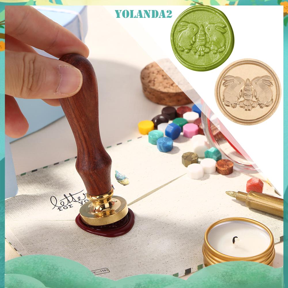 Đầu Con Dấu Sáp 25mm Đầu Tròn Bằng Đồng Trang Trí Thiệp Mời