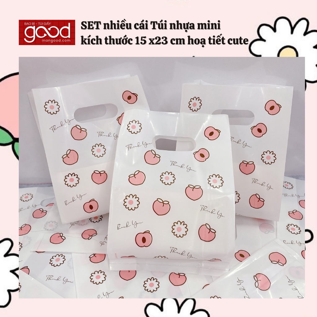 [Clip thật] - SET Túi nilon in nhiều họa tiết dễ thương đủ kích cở