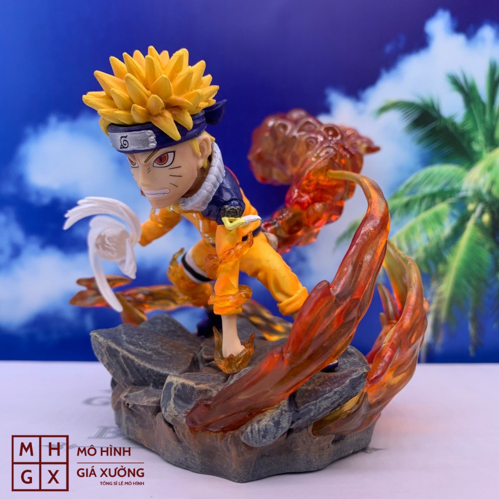 Mô hình Naruto nhất vỹ đang sử dụng rasengan siêu đẹp hàng cực nét cao 9 cm hokage làng lá  jinchuriki cửu vĩ  figue mô