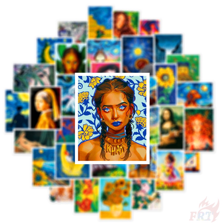 ❉ KUSO Funny Famous Oil Painting Series 01 Funny Art Gallery Stickers ❉ 50Pcs/Set DIY Fashion Luggage Laptop Skateboard Doodle Stickers