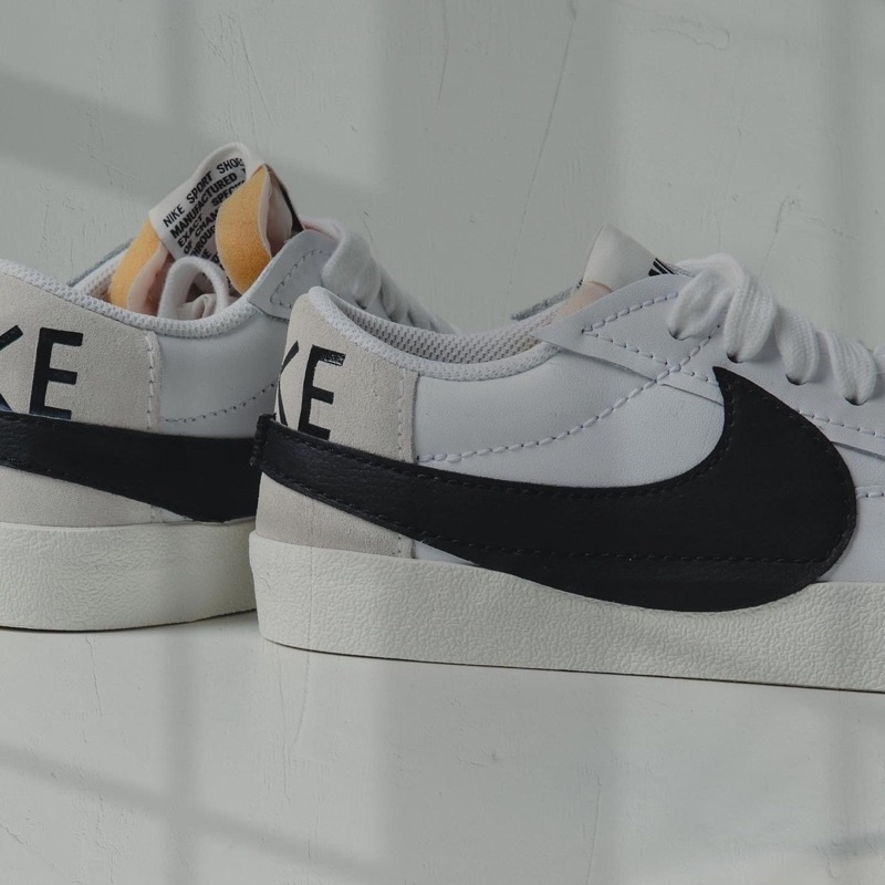 Giày Sneaker Nike Blazer Low ’77 Jumbo ‘White Black’  bản Swoosh To | PiuPiu Authentic