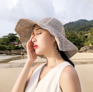 Mũ cói móc chất mềm