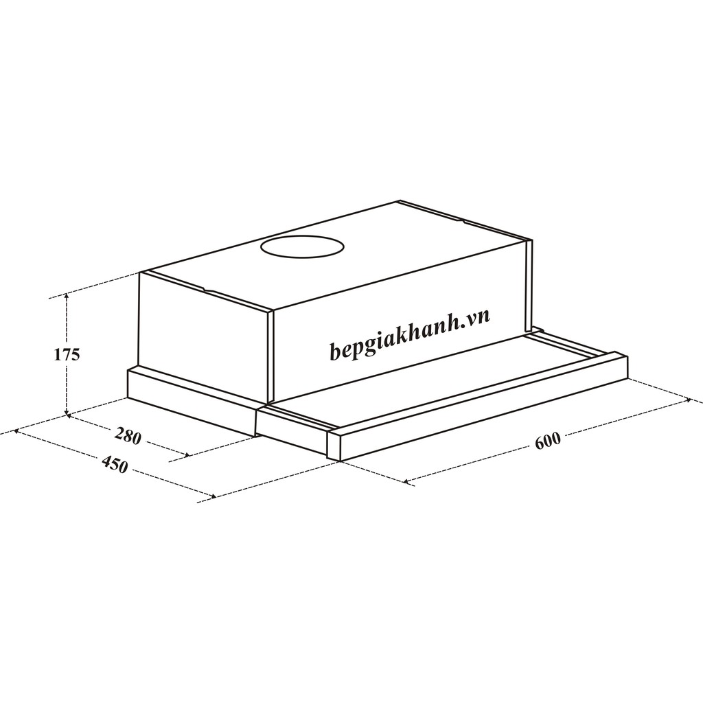 Máy hút mùi âm tủ 60cm Kaff KF TL60H, máy hút mùi, máy hút khói, máy hút khói khử mùi, may hut mui, máy hút mùi bếp