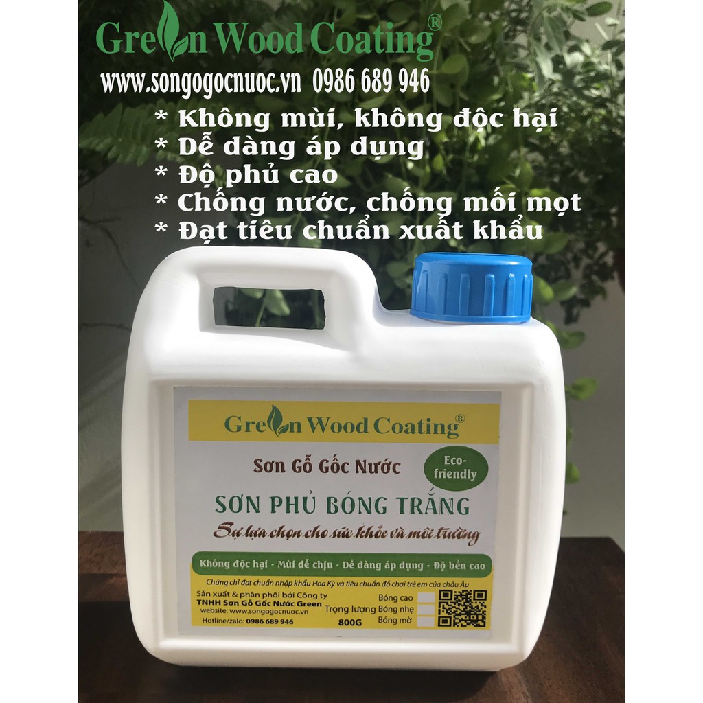 Sơn Phủ Bóng Trắng Gốc Nước Green