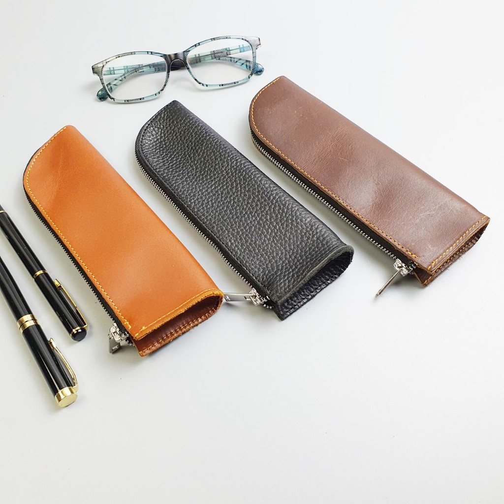 Túi đựng bút da bò thật ZN09VB   - 100% da bò thật, BH 3 năm