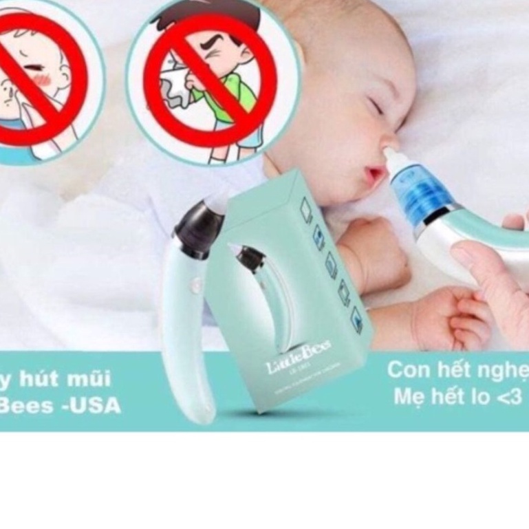 Máy hút mũi Little Bees nhật bản phù hợp với trẻ sơ sinh, 5 cấp độ hút rất sạch và không gây đau hàng nhập khẩu cao cấp