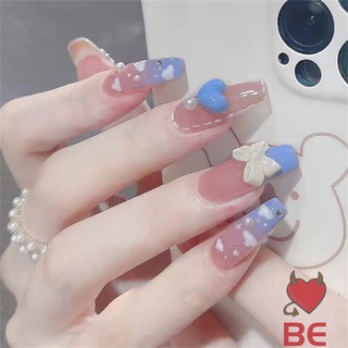 YADORNOS Bộ móng tay giả màu sắc gradient thời trang dành cho phái đẹp