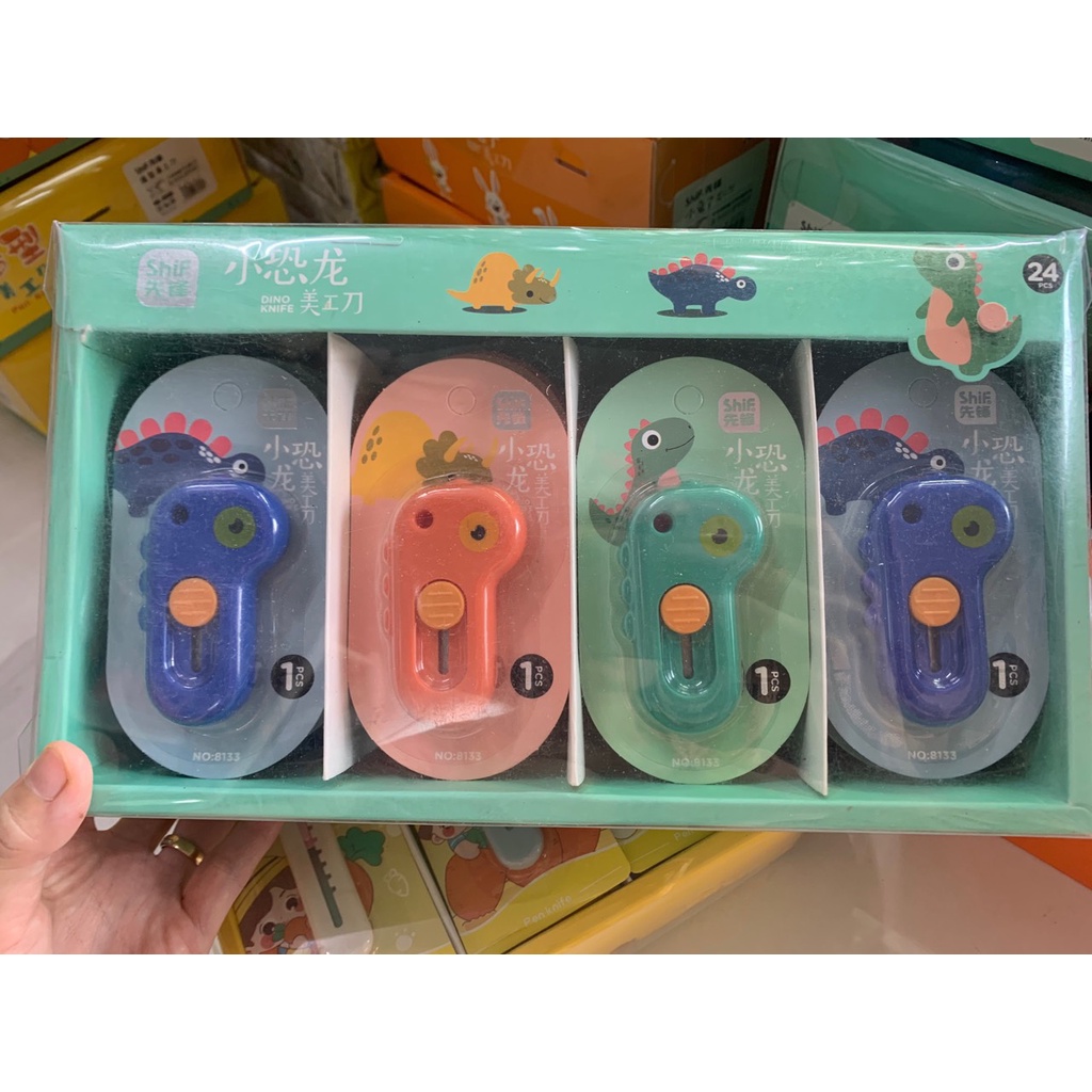 Dao rọc giấy cute hình khủng long shif 8133