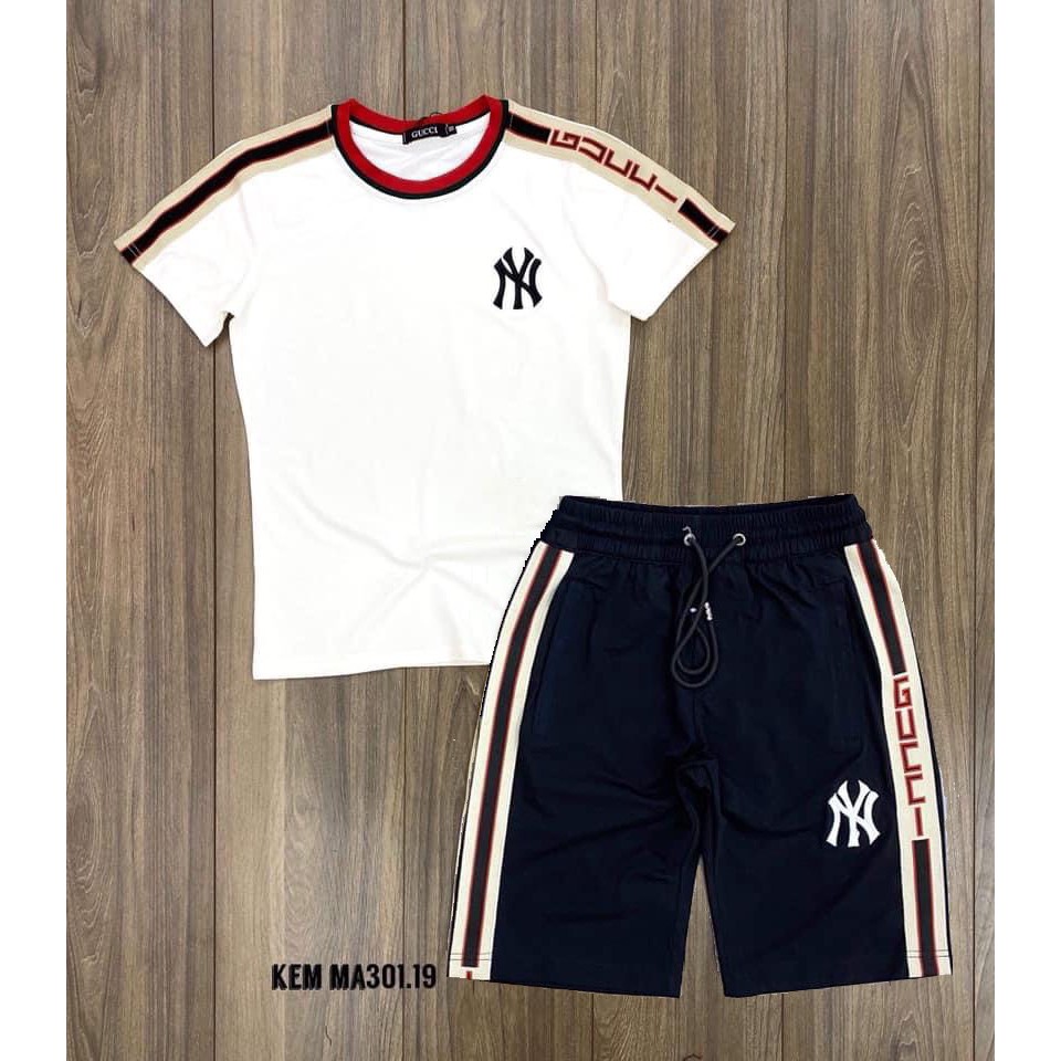 Bộ hè nam , bộ thể thao nam phối viền cổ đỏ | BigBuy360 - bigbuy360.vn