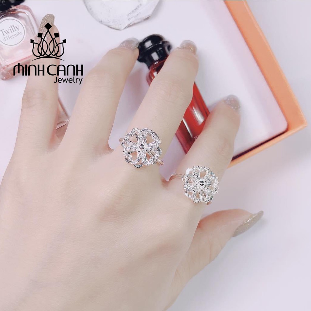 Nhẫn Bạc Cỏ 4 Lá Xoay 360 Độ Độc Đáo - Minh Canh Jewelry