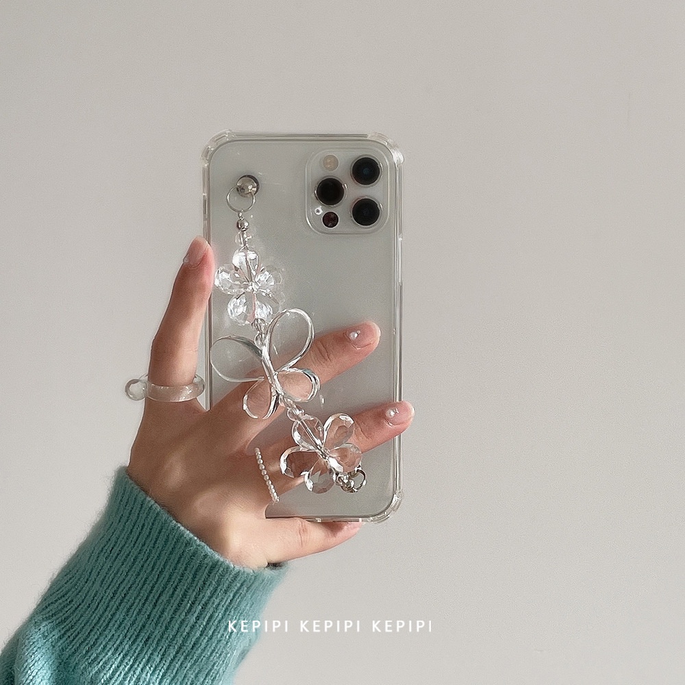 Ốp Điện Thoại Mềm Trong Suốt Có Dây Xích Cho Iphone 14 Pro Max 13 Pro Max 11 Pro Max 12 Pro Max 12 Pro 12 11 Pro Xs Max Se 2020