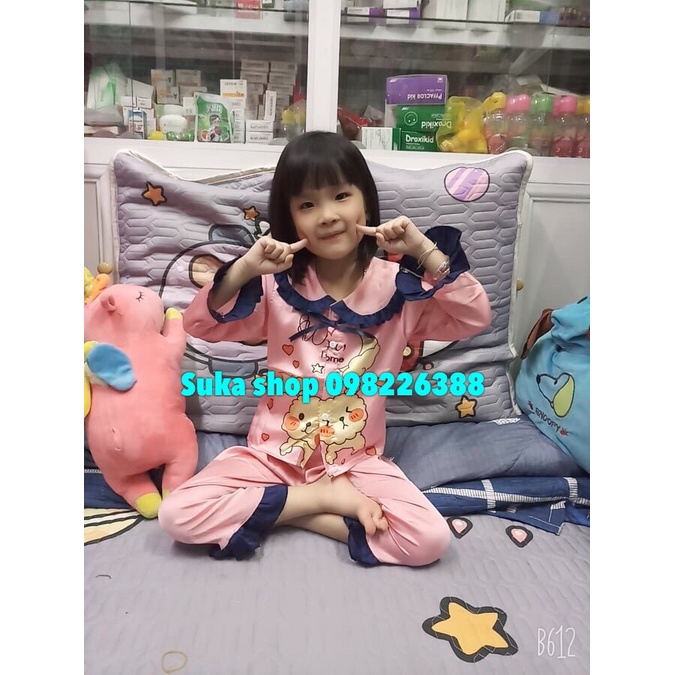 [ Mã Độc Quyền ] Bộ Mặc Nhà dài tay cao cấp Cho Bé - Pijama Lụa 3D Cao Cấp Cho Bé