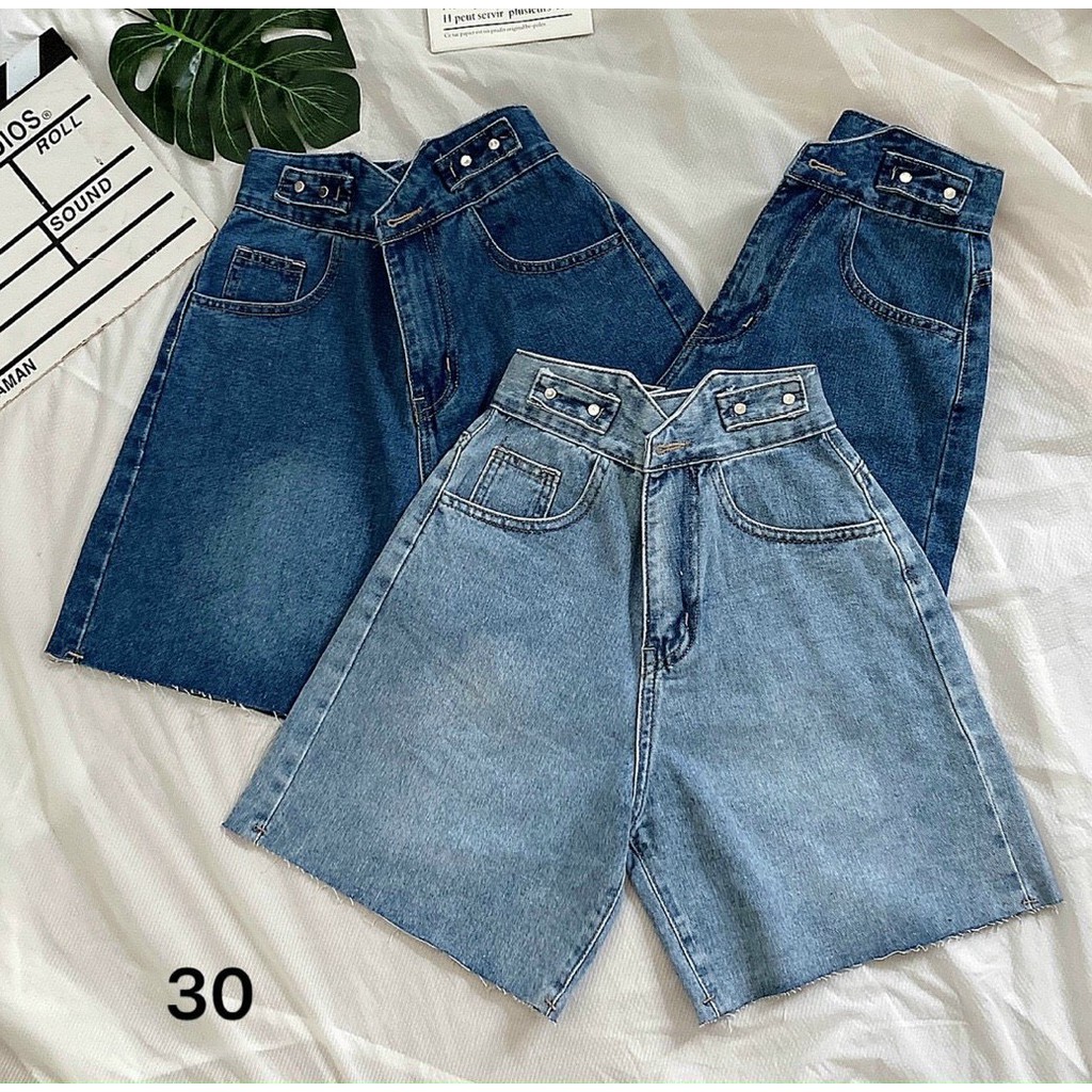 Quần Short Ngố Jean Nữ Size Đại Lưng Cao Kiểu Từ 40kg đến 80kg Hàng VNXK Bigsize MS30