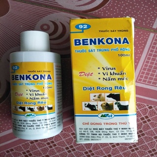 Thuốc sát khuẩn BENKONA 100ML khử mùi, diệt nấm khuẩn chuồng trại và vườn lan cây cảnh rau màu