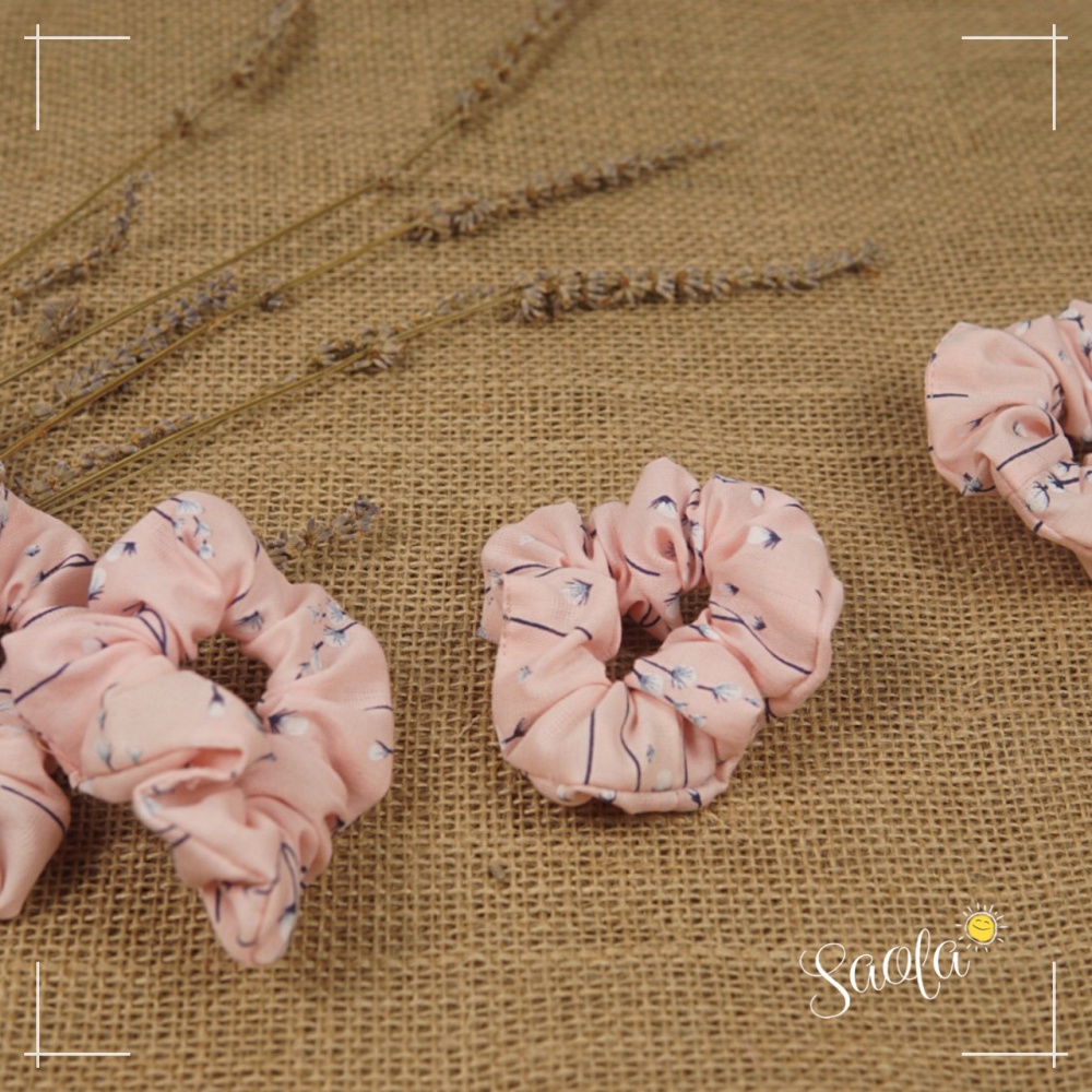 Dây buộc tóc Scrunchies hoa nhí dễ thương phong cách Hàn Quốc - SAOLA CLOTHING - nhiều màu