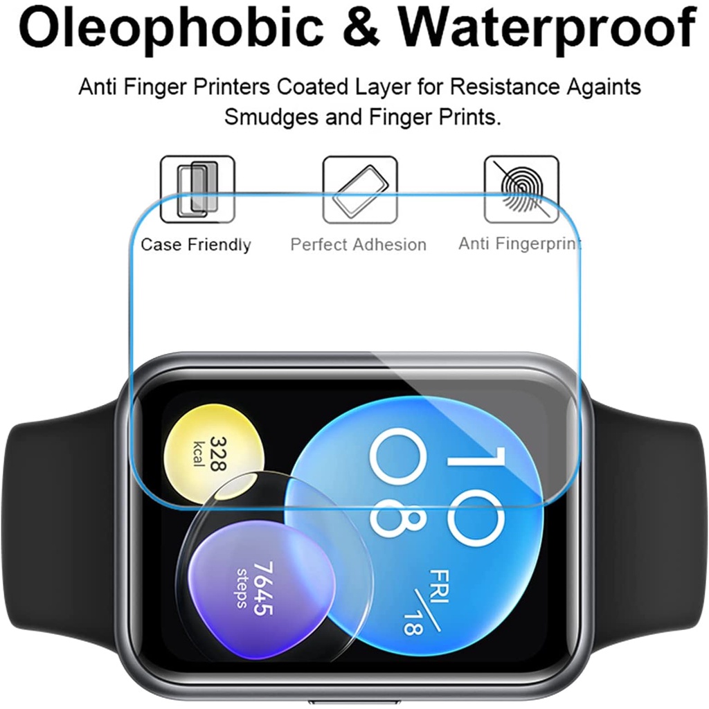Set 3 Miếng Dán TPU Mềm Bảo Vệ Màn Hình Cho Đồng Hồ Thông Minh Huawei Watch Fit 2