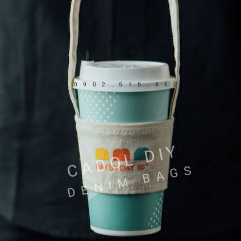 Túi Vải Đựng Ly Túi Đựng Bút In Hình Hoạt Hình Vải Canvas