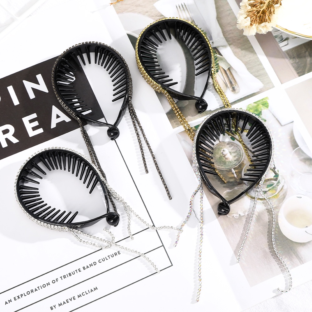 Kẹp búi tóc Haimeikang đính đá lấp lánh thời trang