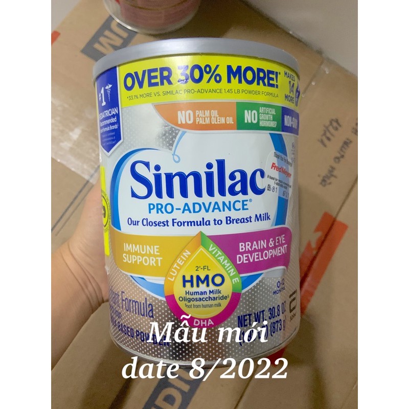 [ Date8-9/2022] Sữa SIMILAC PRO ADVANCE size 873g