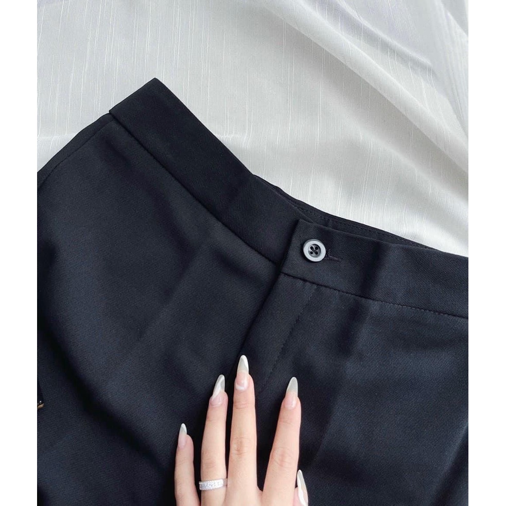 Quần Vải Nữ Ống Loe Cạp Cao Chất Tuyết Mưa Dáng Dài Siêu Tôn Dáng Phong Cách Hàn Quốc Cực Đẹp Senorita