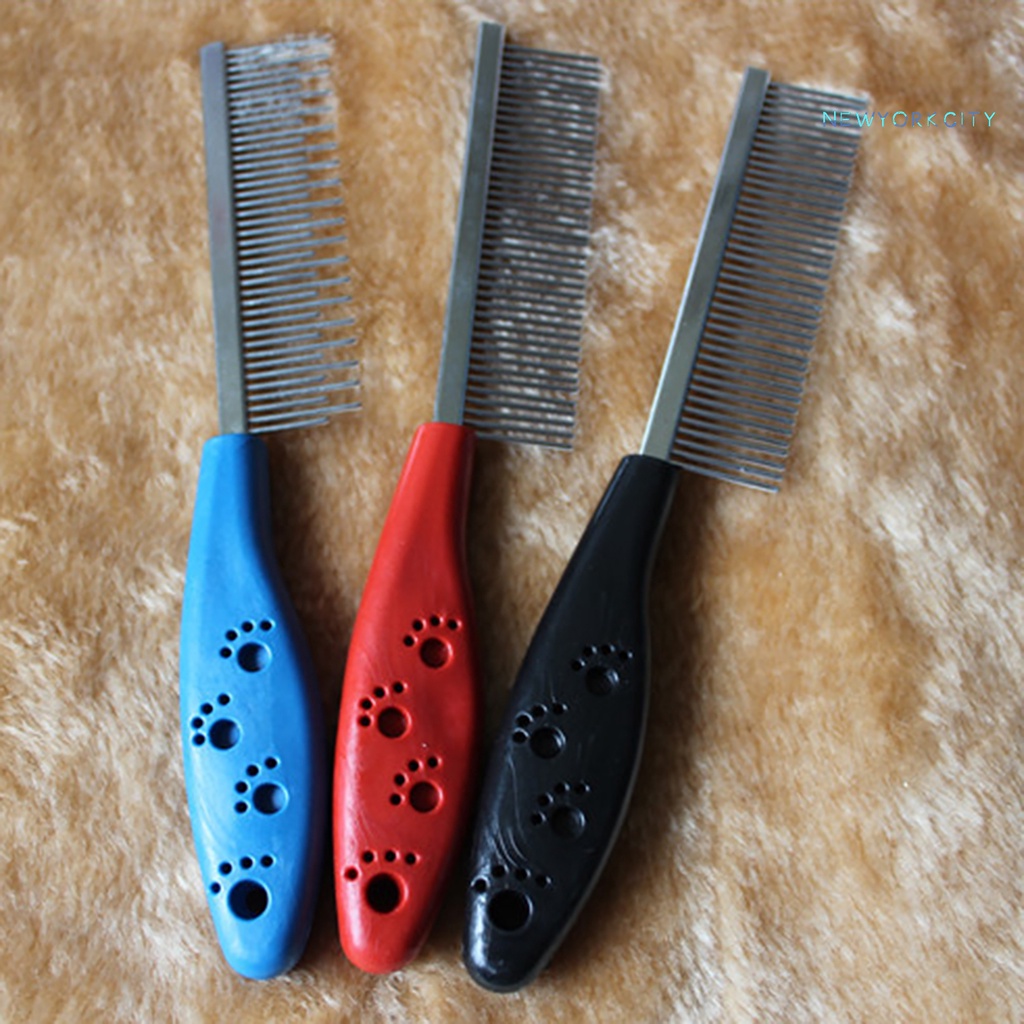 Lược Chải Lông Cho Thú Cưng Bằng Thép Không Gỉ Tay Cầm Dài