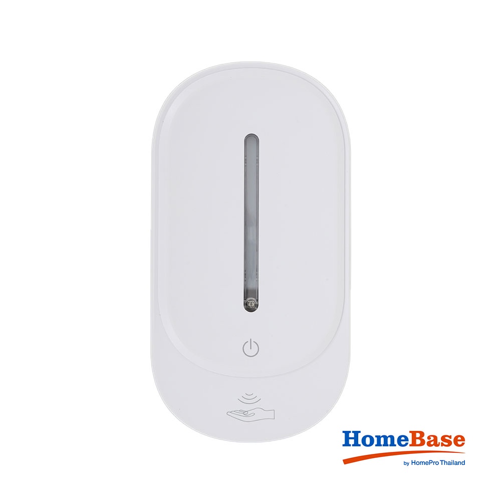 HomeBase MOYA Bình đựng dầu gội, sữa tắm treo tường cảm ứng 350ML N10.7xS7xC20cm màu trắng