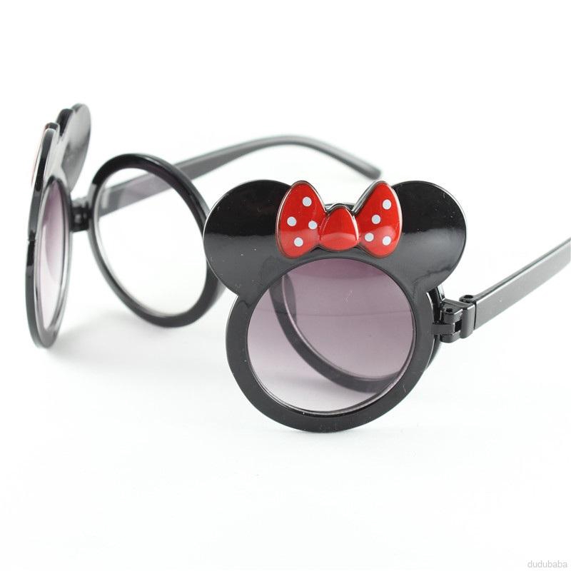 Kính Mát Hình Chuột Minnie Chống Tia Uv Cho Bé Gái Từ 3-10 Tuổi
