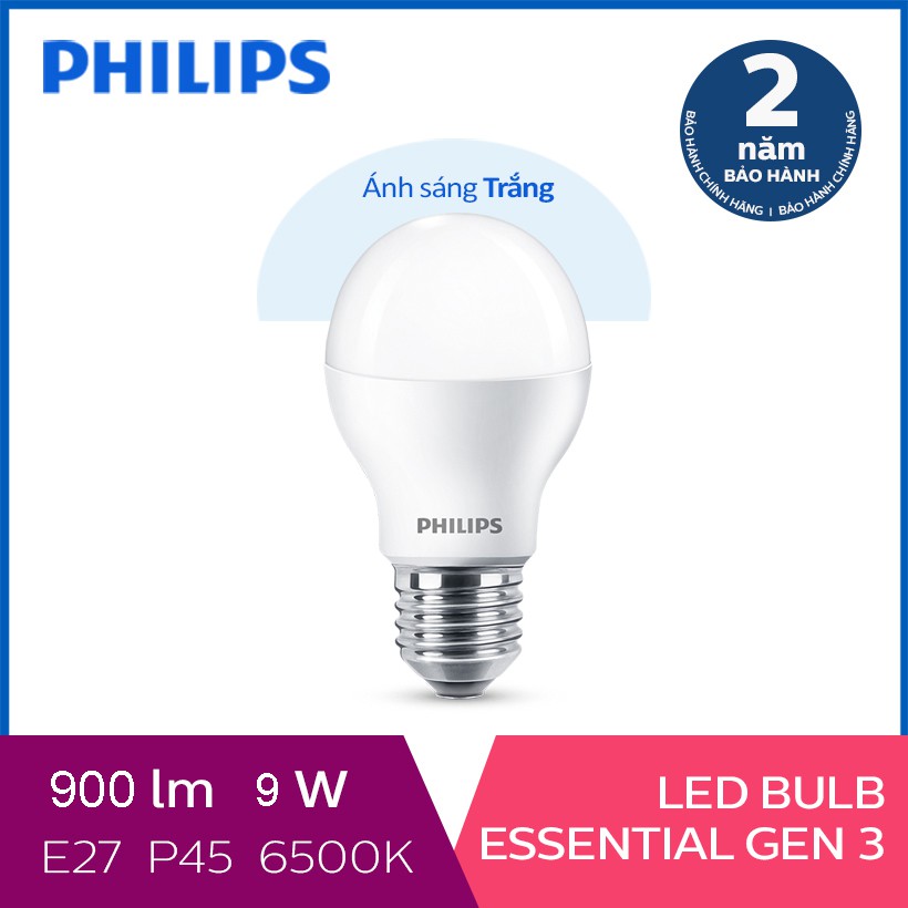 Đèn Led Bulb ESS G3 9W 6500K E27 A60 APR Philips (Ánh sáng trắng)